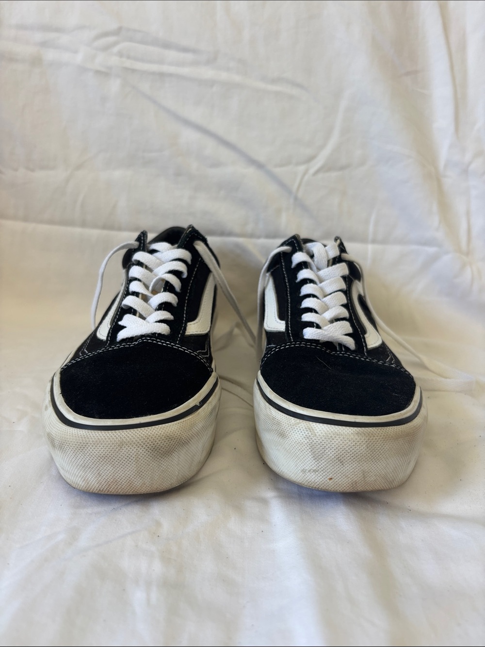 Vans Black and White Old Skool Classic Lace-Up Sneakers - Picture 7 of 7